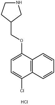 4-Chloro-1-naphthyl 3-pyrrolidinylmethyl etherhydrochloride Struktur