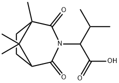 3-Methyl-2-(1,8,8-trimethyl-2,4-dioxo-3-aza-bicyclo[3.2.1]oct-3-yl)-butyric acid Struktur