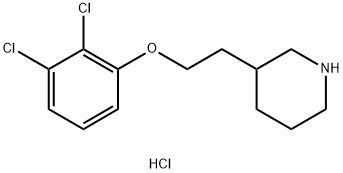 3-[2-(2,3-Dichlorophenoxy)ethyl]piperidinehydrochloride Struktur