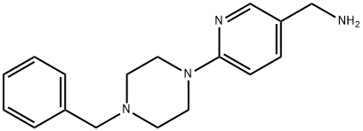 [6-(4-Benzyl-1-piperazinyl)-3-pyridinyl]-methanamine Struktur