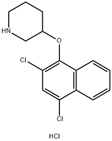 3-[(2,4-Dichloro-1-naphthyl)oxy]piperidinehydrochloride Struktur