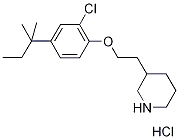 3-{2-[2-Chloro-4-(tert-pentyl)phenoxy]-ethyl}piperidine hydrochloride Struktur