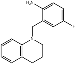 2-[3,4-Dihydro-1(2H)-quinolinylmethyl]-4-fluoroaniline Struktur