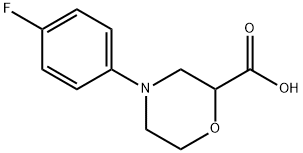 4-(4-Fluoro-phenyl)-morpholine-2-carboxylic acid Struktur