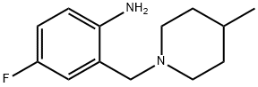 4-Fluoro-2-[(4-methyl-1-piperidinyl)methyl]aniline Struktur