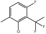 2-Chloro-3-(1,1-difluoroethyl)-4-fluoro-1-methylbenzene Struktur