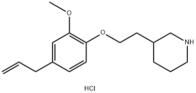 3-[2-(4-Allyl-2-methoxyphenoxy)ethyl]piperidinehydrochloride Struktur