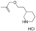 3-{2-[(2-Methyl-2-propenyl)oxy]ethyl}piperidinehydrochloride Struktur