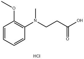 3-[(2-Methoxy-phenyl)-methyl-amino]-propionic acid hydrochloride Struktur