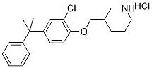 3-{[2-Chloro-4-(1-methyl-1-phenylethyl)phenoxy]-methyl}piperidine hydrochloride Struktur