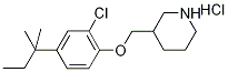 3-{[2-Chloro-4-(tert-pentyl)phenoxy]-methyl}piperidine hydrochloride Struktur