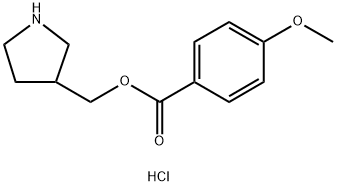 3-Pyrrolidinylmethyl 4-methoxybenzoatehydrochloride Struktur