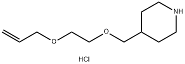 4-{[2-(Allyloxy)ethoxy]methyl}piperidinehydrochloride Struktur