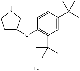 3-[2,4-Di(tert-butyl)phenoxy]pyrrolidinehydrochloride Struktur