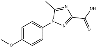 1-(4-Methoxy-phenyl)-5-methyl-1H-[1,2,4]triazole-3-carboxylic acid Struktur