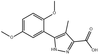 5-(2,5-Dimethoxy-phenyl)-4-methyl-2H-pyrazole-3-carboxylic acid Struktur