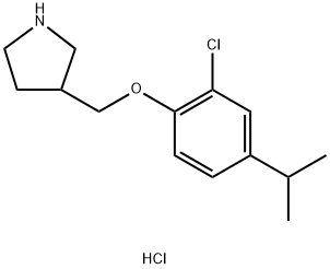 3-[(2-Chloro-4-isopropylphenoxy)methyl]-pyrrolidine hydrochloride Struktur