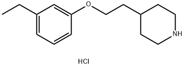 4-[2-(3-Ethylphenoxy)ethyl]piperidinehydrochloride Struktur