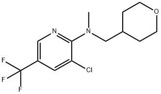 3-Chloro-N-methyl-N-(tetrahydro-2H-pyran-4-ylmethyl)-5-(trifluoromethyl)-2-pyridinamine Struktur