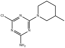 4-Chloro-6-(3-methyl-1-piperidinyl)-1,3,5-triazin-2-amine Struktur