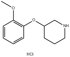 3-(2-Methoxyphenoxy)piperidine hydrochloride Struktur