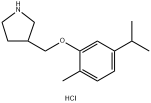 3-[(5-Isopropyl-2-methylphenoxy)methyl]-pyrrolidine hydrochloride Struktur