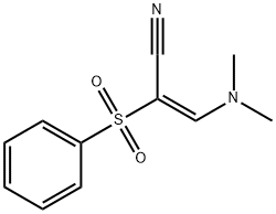 2-propenenitrile, 3-(dimethylamino)-2-(phenylsulfonyl)-, ( Struktur