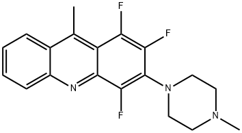 acridine, 1,2,4-trifluoro-9-methyl-3-(4-methyl-1-piperazin Struktur