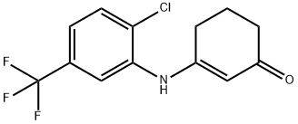 2-cyclohexen-1-one, 3-[[2-chloro-5-(trifluoromethyl)phenyl Struktur