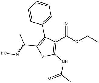 3-thiophenecarboxylic acid, 2-(acetylamino)-5-[(1E)-1-(hyd Struktur