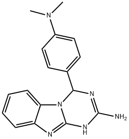 4-[4-(Dimethylamino)phenyl]-1,4-dihydro-[1,3,5]triazino[1,2-a]benzimidazol-2-amine Struktur