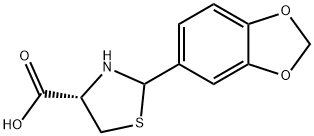 (4S)-2-(1,3-Benzodioxol-5-yl)-1,3-thiazolidine-4-carboxylic acid Struktur