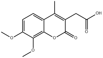 (7,8-Dimethoxy-4-methyl-2-oxo-2H-chromen-3-yl)-acetic acid Struktur