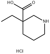 3-Ethylpiperidine-3-carboxylic acid hydrochloride Struktur