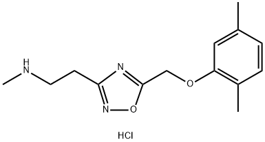 (2-{5-[(2,5-Dimethylphenoxy)methyl]-1,2,4-oxadiazol-3-yl}ethyl)methylamine hydrochloride Struktur