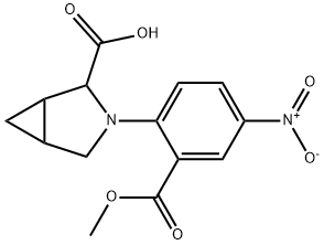 3-[2-(Methoxycarbonyl)-4-nitrophenyl]-3-azabicyclo[3.1.0]hexane-2-carboxylic acid Struktur