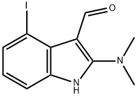 2-(Dimethylamino)-4-iodo-1H-indole-3-carbaldehyde Struktur