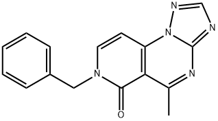 7-Benzyl-5-methylpyrido[3,4-e][1,2,4]triazolo-[1,5-a]pyrimidin-6(7H)-one Struktur