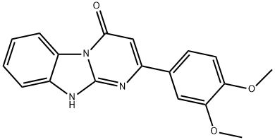 2-(3,4-Dimethoxyphenyl)pyrimido-[1,2-a]benzimidazol-4(1H)-one Struktur