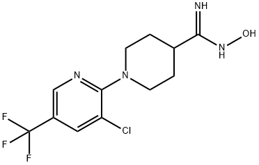 1-[3-Chloro-5-(trifluoromethyl)-2-pyridinyl]-N'-hydroxy-4-piperidinecarboximidamide Struktur