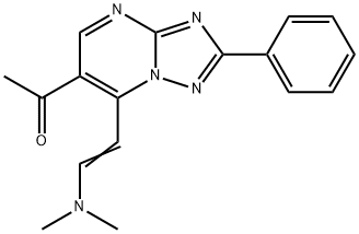 1-{7-[(E)-2-(Dimethylamino)vinyl]-2-phenyl-[1,2,4]triazolo[1,5-a]pyrimidin-6-yl}ethanone Struktur