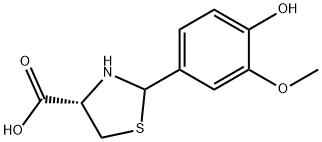 (4S)-2-(4-Hydroxy-3-methoxyphenyl)-1,3-thiazolidine-4-carboxylic acid Struktur