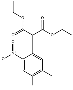 1,3-Diethyl 2-(4-fluoro-5-methyl-2-nitrophenyl)-propanedioate Struktur