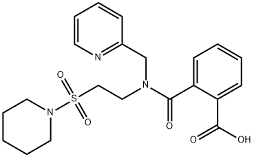 2-{[[2-(Piperidin-1-ylsulfonyl)ethyl](pyridin-2-ylmethyl)amino]carbonyl}benzoic acid Struktur