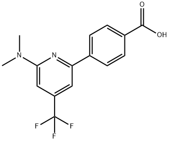 4-(6-Dimethylamino-4-trifluoromethyl-pyridin-2-yl) -benzoic acid Struktur