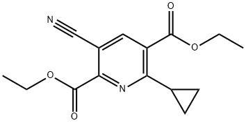 Diethyl 3-cyano-6-cyclopropyl-2,5-pyridinedicarboxylate Struktur