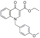 Ethyl 1-[(4-methoxyphenyl)methyl]-4-oxo-1,4-dihydroquinoline-3-carboxylate Struktur