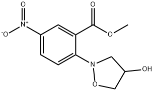 Methyl 2-[4-hydroxydihydro-2(3H)-isoxazolyl]-5-nitrobenzenecarboxylate Struktur