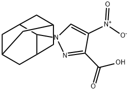 1-(2-Adamantyl)-4-nitro-1H-pyrazole-3-carboxylic acid Struktur