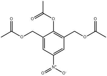 [2-(Acetyloxy)-5-nitro-1,3-phenylene]di(methylene) diacetate Struktur